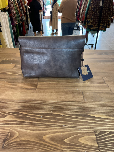 Vizon süet-deri postacı çanta