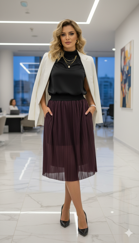 Bordo Midi Boy Etek