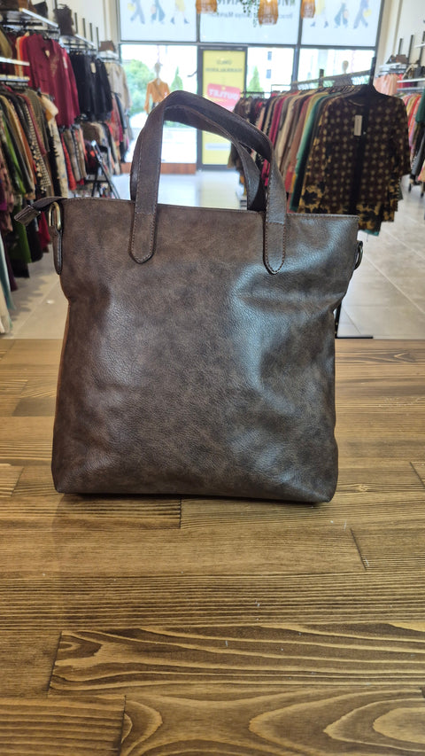 Taba süet-deri omuz çanta