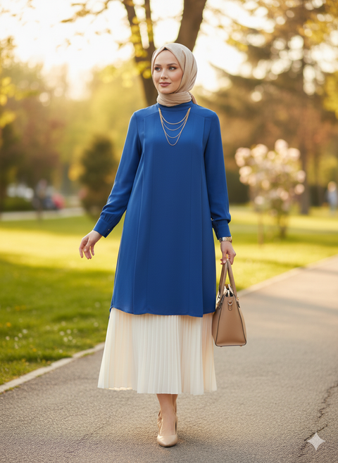 Saks mavisi tunik