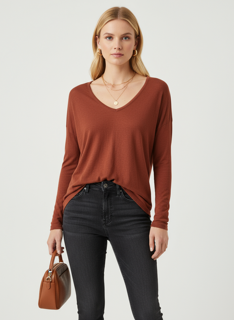 V yak kahverengi kazak