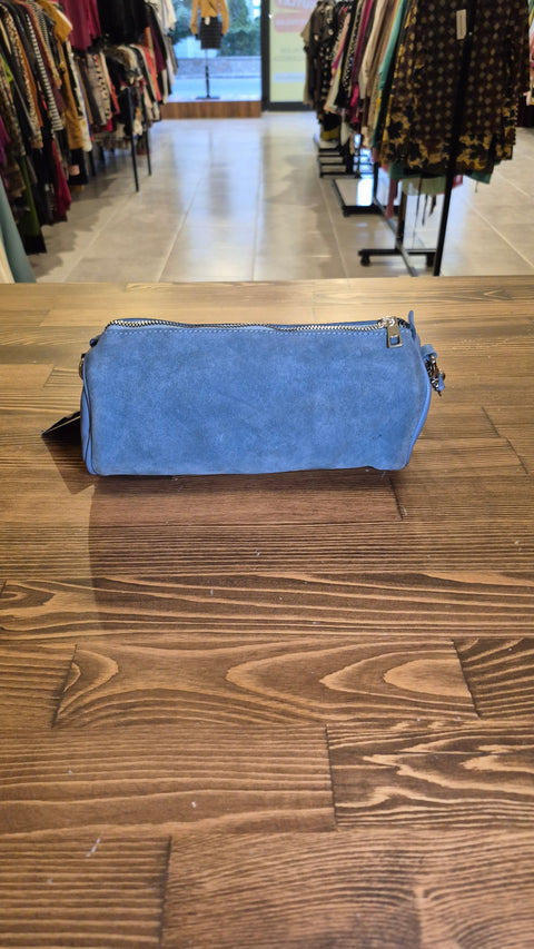 Mavi süet omuz çanta