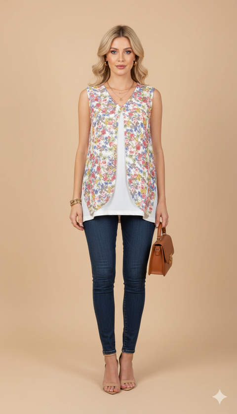 Çiçek Desenli Bluz