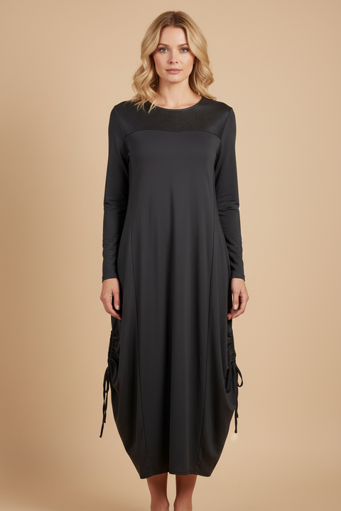 yanları büzgülü elbise