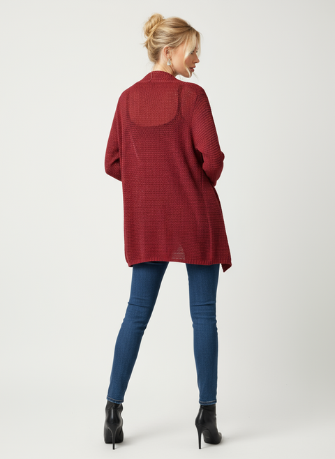 Dantel detaylı kırmızı ceket