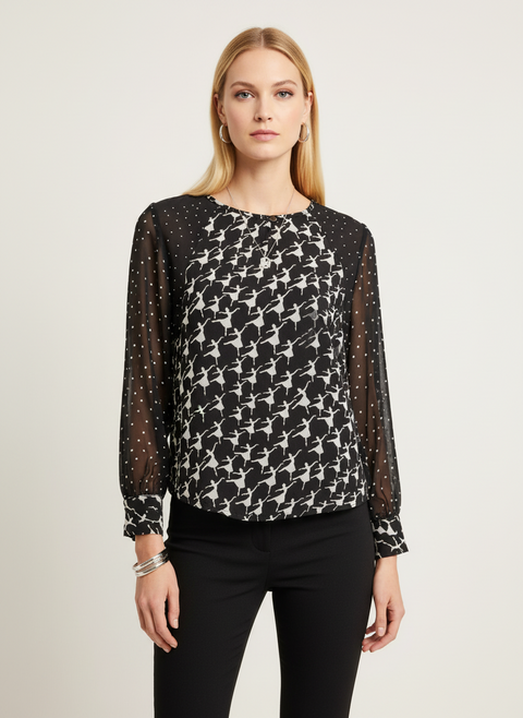 balerin figürlü taş detaylı bluz