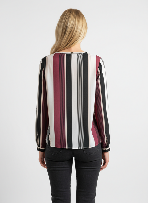 Çizgili desenli bluz