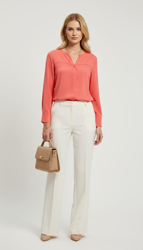 Turuncu basic gömlek