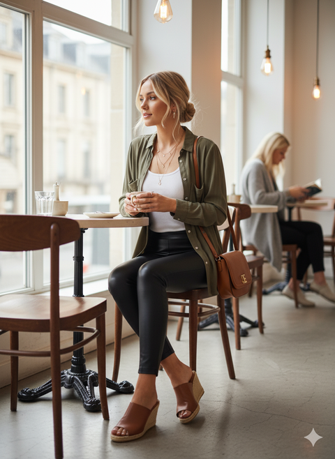 Haki Uzun Kollu Gömlek