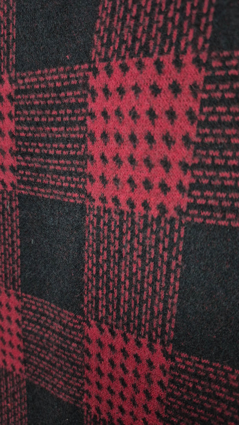 Bordo desenli mini boy etek