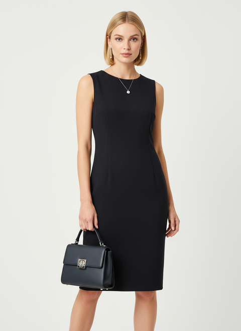 yanları dantel detaylı siyah elbise