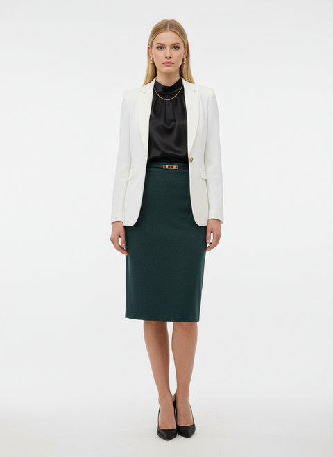 Yeşil dizaltı etek