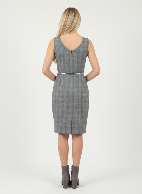 ekose askılı elbise