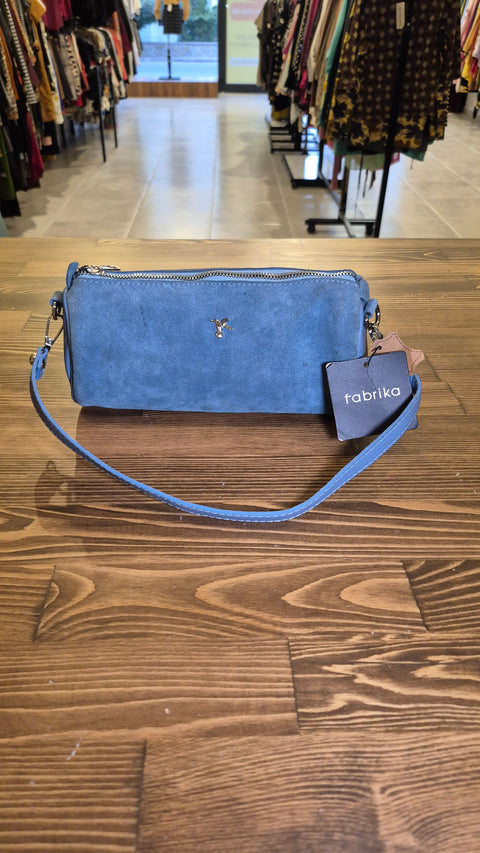 Mavi süet omuz çanta