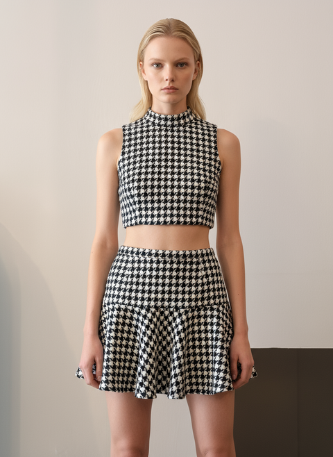 Kazayağı desenli etek