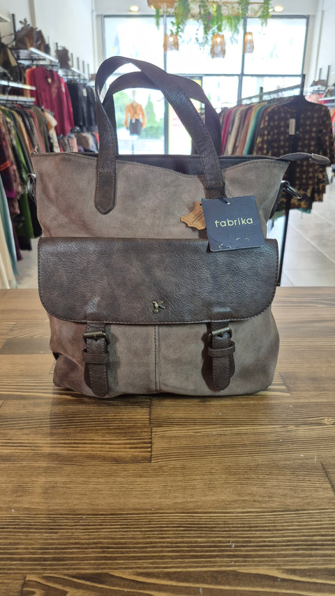 Vizon süet-deri omuz çanta