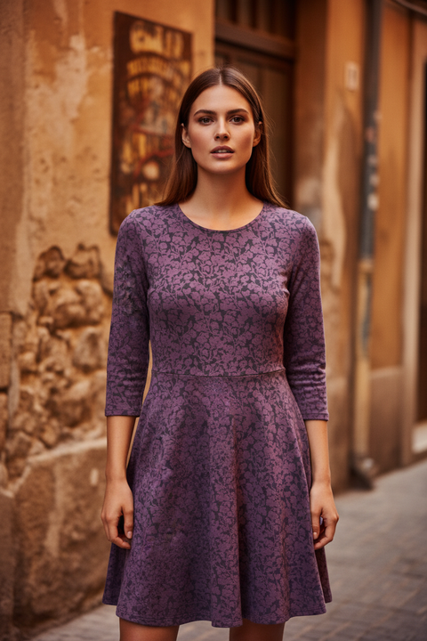 pembe çiçekli elbise