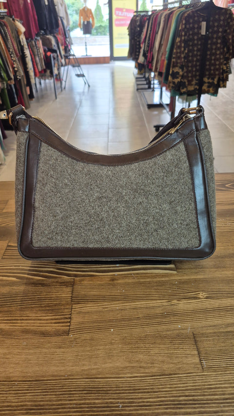 Kahverengi deri omuz çanta