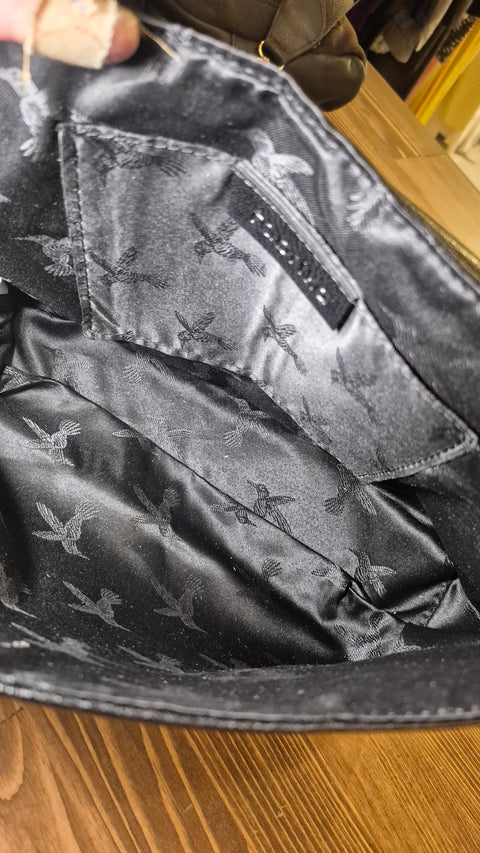 Siyah deri el çanta